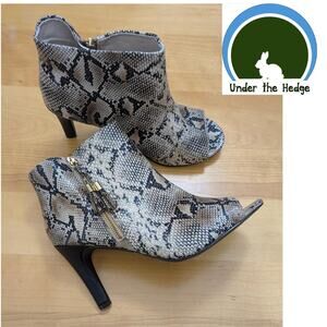 New Torrid Peep Toe Snakeskin High Heel Boots Size 8.5W 8.5 Wide